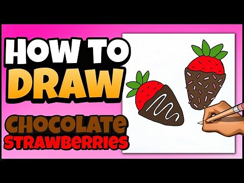 How to Draw Chocolate Covered Strawberries | Valentine's Art for Kids