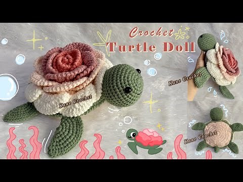 Crochet Turtle 🐢🐢 Amigurumi Crochet Turtle Tutorial 🌹🌹 Crochet Rose