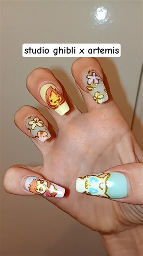 Spirit Team Nails (R) 💅✨ #foryoupageシ #fypシ゚viral #starseed #artemis #studioghibli #sailormoon #fupシ