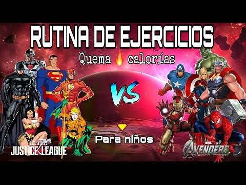 Rutina de EJERCICIOS en CASA 💪| workout at home |DC VS MARVEL |🔥Quema calorias🔥