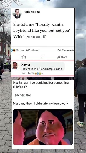 Poor Dude In The “For Example” Zone 😭