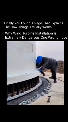 How Things Actually Works on Instagram: "WHY WIND TURBINE INSTALLATION IS EXTREMELY DANGEROUS | ONE WRONG MOVE ⚠️ Installing a wind turbine is one of the most dangerous engineering jobs in the world. These machines are hundreds of feet tall, weigh tons, and are assembled piece by piece at extreme heights. Workers rely on cranes, cables, and perfect coordination—one small mistake can lead to catastrophic accidents. At such heights, strong winds, sudden weather changes, and limited space make ever