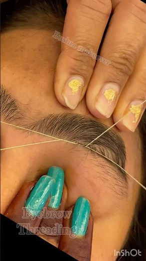 Eyebrows threading tutorial/ Eyebrow threading #shorts #eyebrows #threading #viralvideo #ytshorts