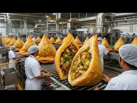 Inside a Massive Samosa Factory: Making 20,000 Per Hour! (Full Process)