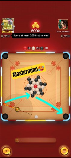 🔥500k freestyle table mastermind open to finish😎 #carrompool #kkgcarrom_2