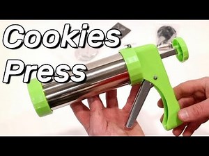 Shule Cookie Press Gun Kit for DIY Biscuit Maker and Decoration w/ Stainless Steel Cookie discs