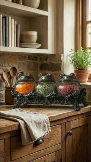 Unique Kitchen Frog Jars for Spice Storage