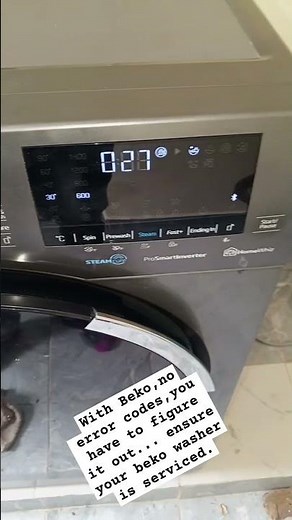With Beko,no error codes,you have to figure it out... ensure your beko washer is serviced.#beko #fyp