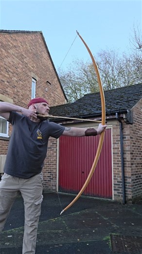 Chris Northrop on Instagram: "Heavy yew warbow by @fenwickbows added to the collection late last year. An absolute work of art — near-perfect stave, massive in the hand, and the finest-grain yew I’ve seen so far. This will also be the primary bow used in upcoming Type 16 arrowhead testing… I’ve got a lovely breastplate just waiting to be shot. This bow’s coming on the castle tours, starting in Wales this year — if I bump into any of you, you’re very welcome to give it a try! 🏹🏰 172@32, shot at
