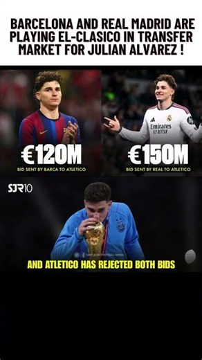 EL CLASICO IN TRANSFERMKT FOR JULIAN! 💙❤️ #julianalvarez #barca #realmadrid #messi #lamineyamal