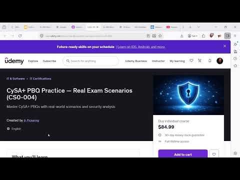 New PBQ course for new Cysa+ CS0-004 exam