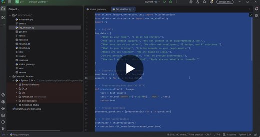 #codealpha #internship #python #nlp #chatbot #machinelearning #ai #learningjourney | Eekshitha Pallem