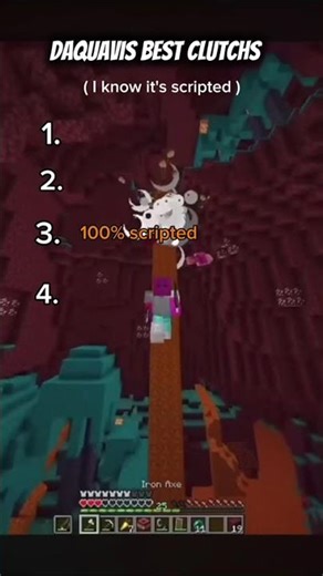 Daquavis clutch moment ( I know it's scripted) #shorts #minecraft