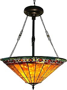 Tiffany Hanging Lamp, 20 by 26-Inch, 240 Glass Cuts
