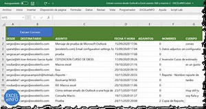 Cómo extraer correos desde Outlook a Excel filtrando por fecha y descargar archivos adjuntos