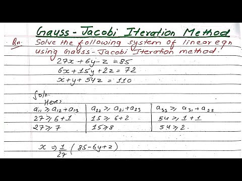 Unit:5 | Gauss Jacobi Method | BE Civil | Numerical Method | Prashant YT | 5th Sem | TU,PU,KU,PoU |