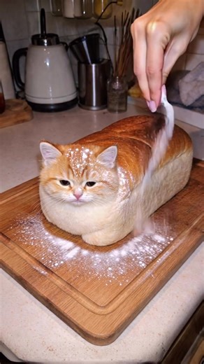 Bread cat 🐾 🍞 #cat #ia #viral