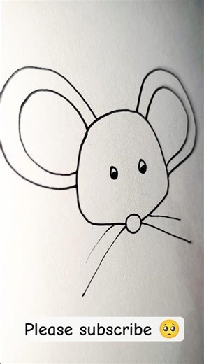 How to draw a Mouse drawing l mouse face drawing l #art #shortsfeed #mouse