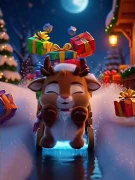 Reindeer Calf Sled Slide Ta-da Chaos! ❄️ Hyper-Kawaii Pixar Hit | Synthcore