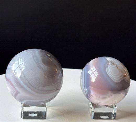 Botswana Agate Crystal Sphere - Natural and Hand Carved - Clear Crystal Ball - Home Decor - Etsy