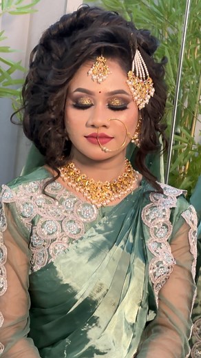 2.2K views · 22 reactions | Pakistani reception look 懶懶懶 #HairGoals #pakistanibridal #makeupartist #bridal #asianbridalmakeupartist #mirpurdhaka #salon #makeuptransformation #makeuptutorial #pakistanibridalmakeup | The Beauty Bar Makeover Salon by Nazneen Geety | Facebook