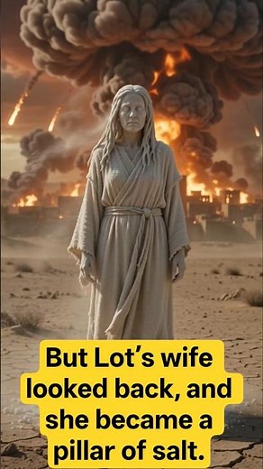 Lot's wife became a pillar of salt