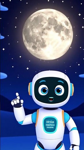 Why the Moon Shines Explained by a 3D Robot! 🌕🤖 | Short Educational Video