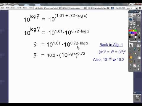 Power Law Models with Transformations - Section 4.1-4