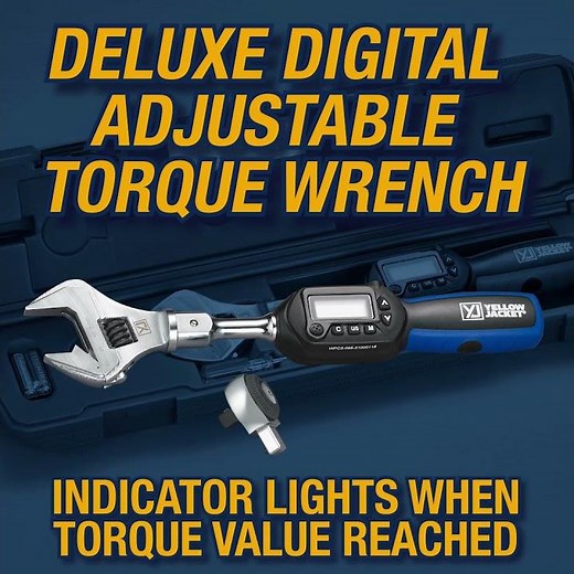 Get the Best Control and Accuracy with the YELLOW JACKET® Deluxe Digital Adjustable Torque Wrench