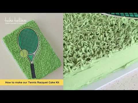 How to make our Tennis Racquet Cake Kit | ‪@bakebelieveau‬