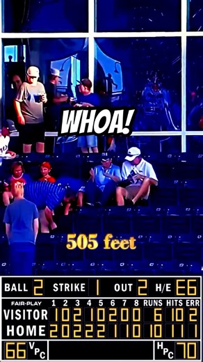 UNBELIEVABLE 505 Foot Home Run! #mlb, #baseball, #viralshort