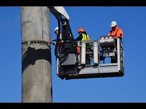 Installing a Monopole Cell Phone Tower Build Rigging Antennas