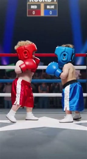 funny baby boxing match 🥊