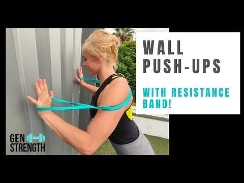 Resistance Band Wall Push Ups