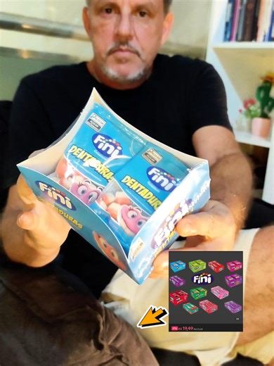 Display bala fini sortidas 180g 12 pacotes em cada display dentadura #balafini #guloseimas #tiktokshop #baladegelatina #kids