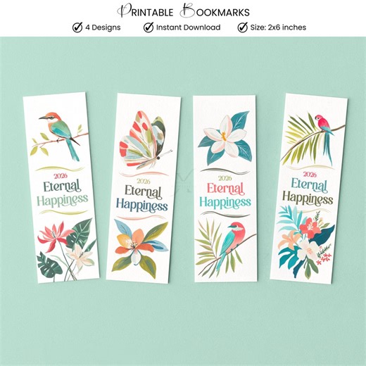 JW Convention 2026 Eternal Happiness Bookmarks Printable Paradise Art Digital Gift Download PDF - Etsy Canada