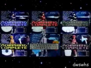 Power Rangers In Space - All Six Group Morph