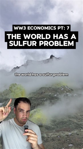 A quiet supply crisis is reshaping global industry, and most of it is unfolding inside a chemical almost nobody thinks about. Sulfuric acid sits underneath fertilizer, food, copper, EV batteries, semiconductors, and nuclear fuel, and the world has been getting it essentially for free, as a waste stream from oil refineries and metal smelters. That accidental supply chain is now visibly breaking. Geopolitical disruption in the Persian Gulf, cascading export bans across China, Russia, Turkey, and Z