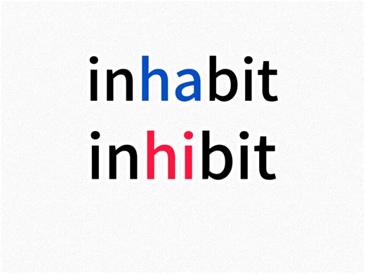 【一秒区分易混单词】inhabit&inhibit