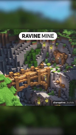 Minecraft Ravine Ideas - full video link in bio #minecraft #minecraftbuilding #minecraftideas #minecraftproject #minecrafttutorial #disruptive_builds #fyp