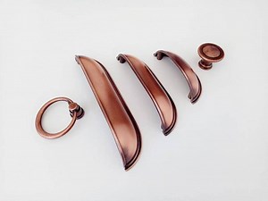 Antique Copper Cup Pulls: Farmhouse Cabinet Hardware (2.5-6.3" Inch) - Etsy