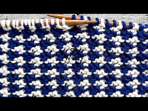 How to knit with two colors: The Tweed stitch (another super easy pattern) So Woolly