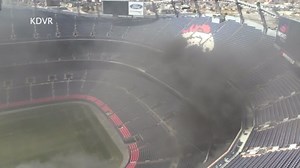 Denver Broncos' Mile High Stadium Catches Fire, Massive Smoke Clouds