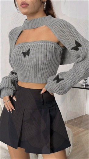 Sweater weather, but stylish#ButterflySweater #KnitwearLove #WinterStyle#CozyChic #Sweater