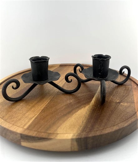 Vintage Norwegian Wrought Iron Candle Holders, Mid Century Modern Smijern - Etsy