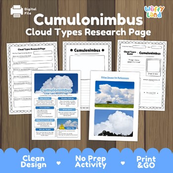 Cumulonimbus Cloud Types Research Project | Storm Science Weather Activity