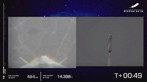 Watch as Blue Origin rocket launches into space