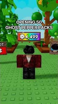 Opening 50 Ghost Pepper Packs in Grow a Garden 2 | #roblox #growagarden #fyp #viral