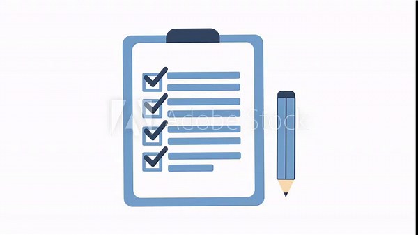 Carefully designed checklist animated icon represents a list of tasks or items to be completed, often used in productivity and organization
