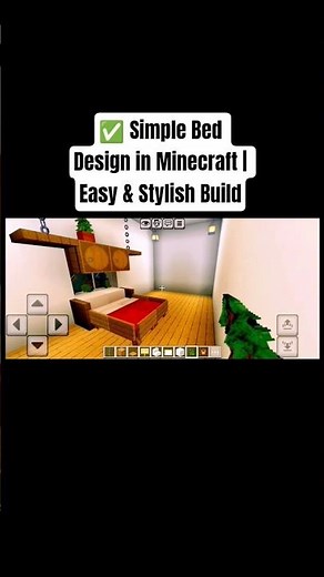 🛏️ Simple Bed Design in Minecraft | Easy & Cozy Build #minecraft #gaming